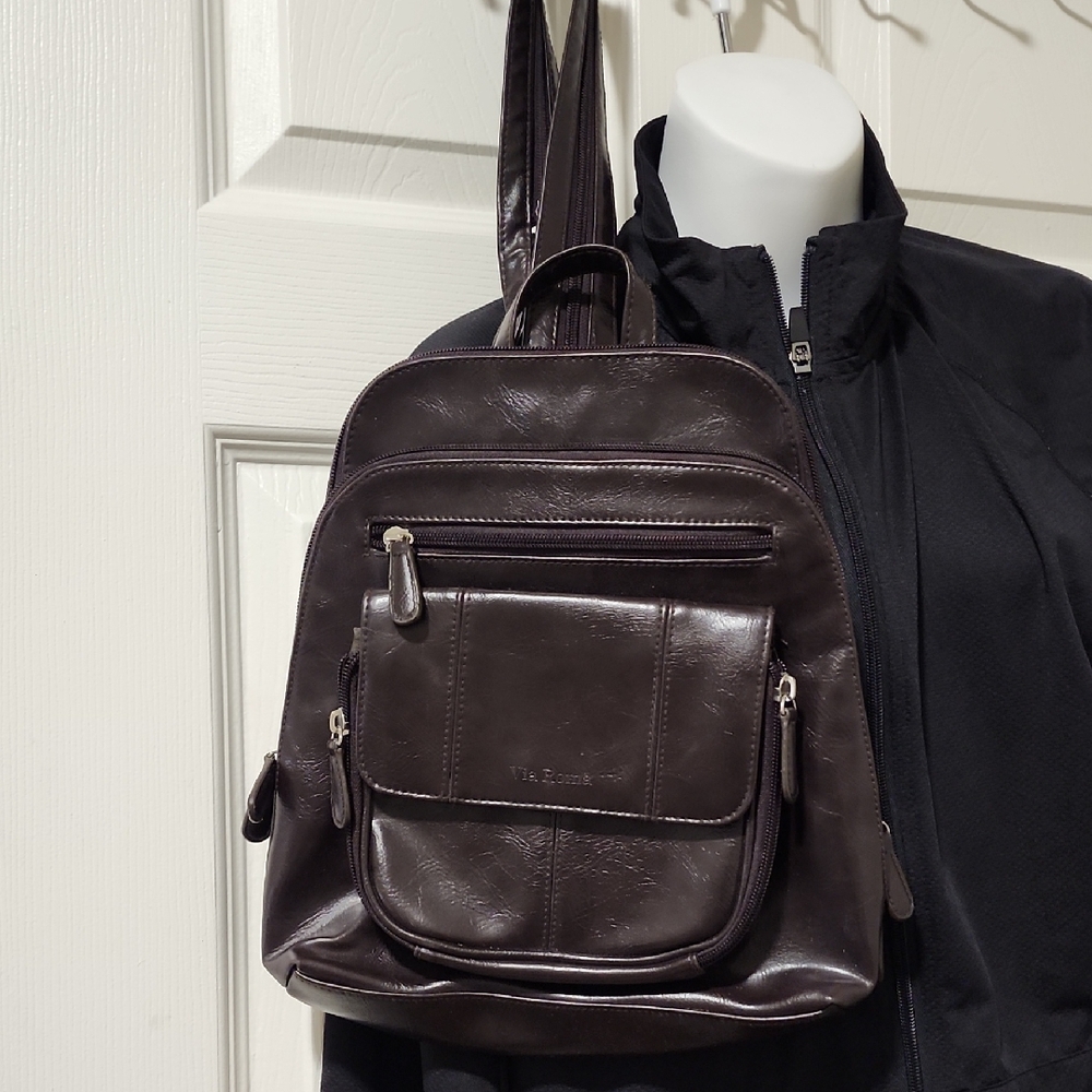 Via Roma Brown back pack